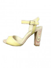 Sandale dama, din piele naturala, marca Epica, culoare galben, marimea 36 foto