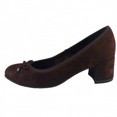 Pantofi dama, din piele naturala, marca Tamaris, culoare bordo, marimea 38 foto