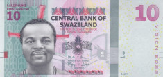 Bancnota Swaziland 10 Emalangeni 2015 (2017) - PNew UNC ( VISION 2022 ) foto