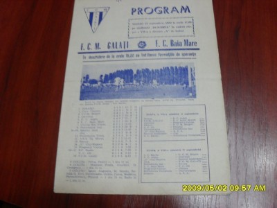 program FCM Galati - FC Baia Mare foto