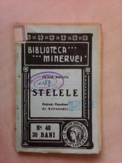 Biblioteca Minerva nr 40 - Stelele , VICTOR ANESTIN , 1909 foto