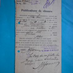 HOPCT DOCUMENT VECHI 260 MIN FINANTELOR-PUBLICATIUNE DE VANZARE BUCURESTI 1930