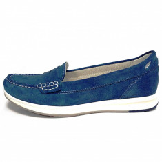 Mocasini dama, din piele naturala, marca Geox, culoare bleumarin, marimea 40 foto