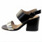 Sandale dama, din piele naturala, marca Carmens, culoare negru, marimea 36