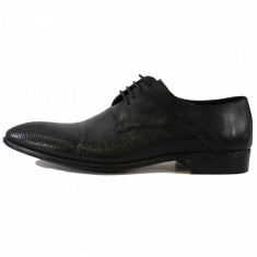Pantofi eleganti barbati, din piele naturala, marca Otter, culoare negru, marimea 45 foto