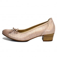 Pantofi dama, din piele naturala, marca Gabor, culoare roz-pal, marimea 37 foto