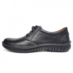 Pantofi barbati, din piele naturala, marca Krisbut, culoare negru, marimea 45 foto