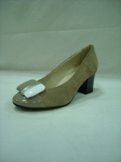 Pantofi dama, din piele naturala, marca Savana, culoare bej, marimea 39 foto
