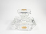 k Sticla veche de parfum, Art Deco, cristal slefuit Bohemia