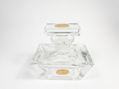 k Sticla veche de parfum, Art Deco, cristal slefuit Bohemia