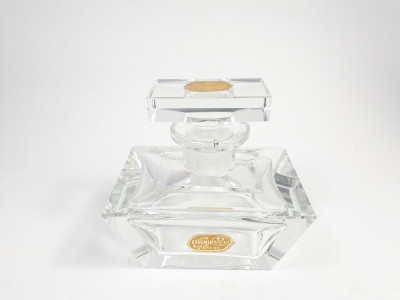 k Sticla veche de parfum, Art Deco, cristal slefuit Bohemia foto