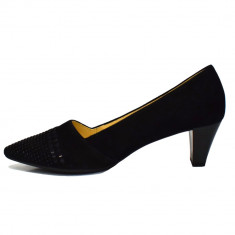Pantofi dama, din piele naturala, marca Gabor, culoare negru, marimea 36 foto