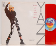 Yazz - Stand Up For Your Love Rights 1988, disc vinil Maxi Single VINIL ROSU foto