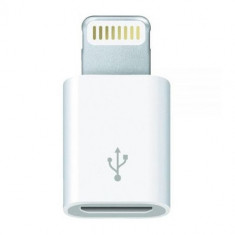 Adaptor original Apple, Apple Lightning to Micro USB, White (bulk) foto