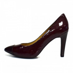 Pantofi dama, din piele naturala, marca Geox, culoare bordo, marimea 37 foto