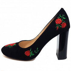 Pantofi dama, din piele naturala, marca Botta, culoare negru, marimea 38 foto