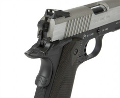 Pistol Airsoft Colt M1911 Rail Gun Silver CO2 Cybergun foto