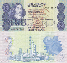 AFRICA DE SUD 2 rand ND (1983-90) P-118d UNC!!! foto