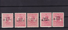 ROM 1918 CAROL I LOT TAXA DE PLATA VALOAREA 10 BANI MNH foto