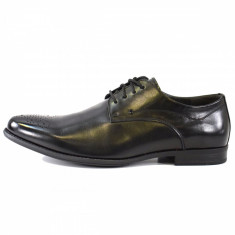 Pantofi eleganti barbati, din piele naturala, marca Rieker, culoare negru, marimea 40 foto