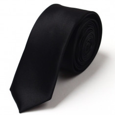 Cravata Neagra Simpla Ingusta foto
