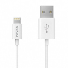 Cablu Premium NEVOX Charge/Sync MFI Apple Lightning 1m, White foto