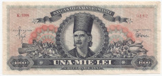 ROMANIA 1000 LEI 5 DECEMVRIE 1947 F foto