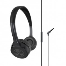 Casti audio cu microfon ifrogz Ear Pollution Toxix Plus, Black foto