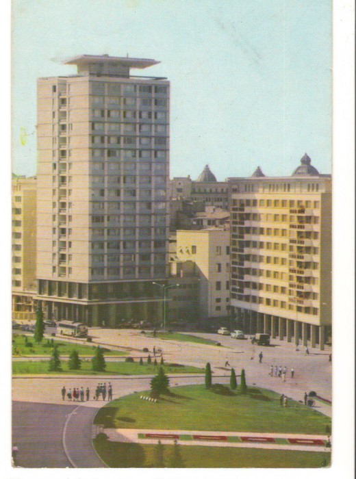 CPI B 10195 CARTE POSTALA - BUCURESTI. ASPECT DIN PIATA PALATULUI REPUBLICII RPR