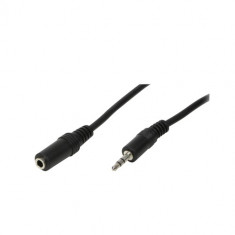 Cablu prelungitor Logilink CA1054 Jack 3.5mm Male - Jack 3.5mm Female 3m negru foto
