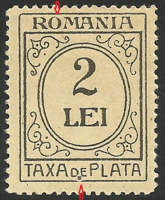 EROARE--VARIETATE RARĂ -ROM&amp;Acirc;NIA -PORTO-TAXA DE PLATĂ--MNH foto