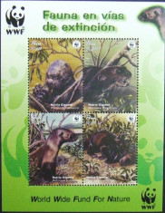 PERU - WWF NUTRII, 2000, 4 V IN M/SH, NEOB. - E6250 foto