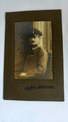 Fotografie veche ofiter german Atelier foto Wilh Moeck Dresden Plauen foto