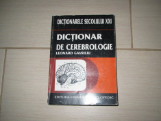 DICTIONAR DE CEREBROLOGIE LEONARD GAVRILIU foto