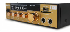 Amplificator cu Bluetooth 2x50w, Statie Amplificare BT-158 Telecomanda Radio foto