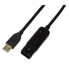 Cablu Logilink UA0263 USB 2.0 Male - USB 2.0 Female 24m negru foto