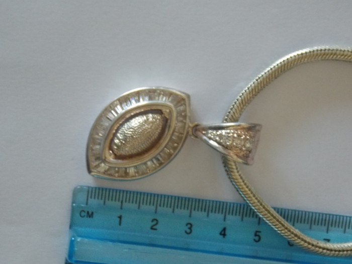 Lantisor si pandant argint cu zirconii -2994