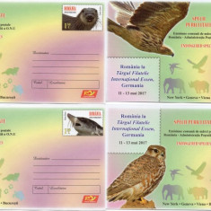 Romania, 2017, Specii periclitate, Fauna, intreg postal necirculat