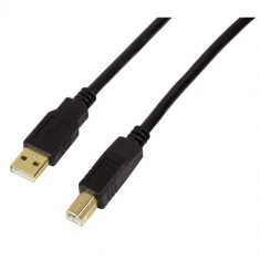 Cablu Logilink UA0265 USB-A Male - USB-B Male 15m negru foto