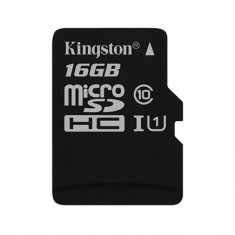 MicroSDHC Kingston, 16GB, Canvas Select 80R, Clasa 10 UHS-I foto