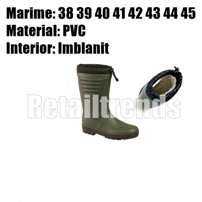 Cizme Imblanite Guma Cauciuc Santier Lucru Protectie Vanator 42 - NOU Cizme Imblanite Guma Cauciuc Santier Lucru Protectie Vanator 42 - NOU