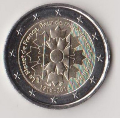 moneda 2 euro comemorativa FRANTA 2018 - Bluet, UNC foto