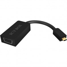 Adaptor RaidSonic IB-AC503 IcyBox microHDMI Male la VGA Female negru foto