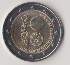 ESTONIA moneda 2 euro comemorativa 2018_Independenta - UNC foto