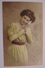 Carte postala circulata in Karansebes in anul 1911 (frumoasa vestimentatie) foto