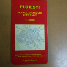 Ploiesti planul orasului harta color scara 1 : 10000 70 x 100 cm