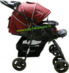 Carucior nou nascut 2 in 1 Baby Care M 203 - Visiniu foto