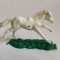 Figurina cal alb, detaliat, expresiv, deosebit, 8x5,5 cm, plastic