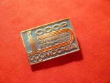 Insigna - Olimpiada Moscova 1980 -metal si email ,h =3,6 cm