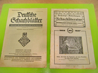 8113-I-2 Reviste Sah vechi Germania. Noembrie 1927 si 1 Aprilie 1940. foto